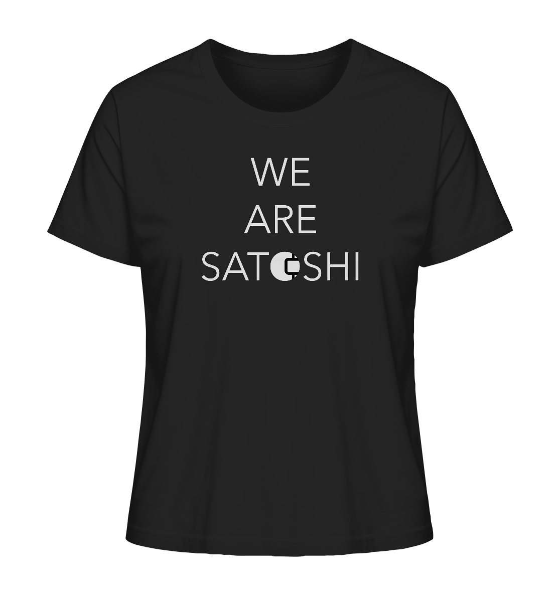 We are Satoshi Design - Black Ladies T-Shirt - Stylish Crypto Fashion