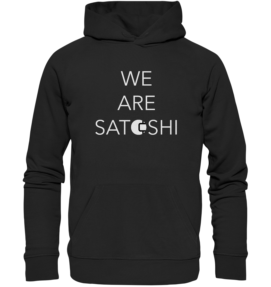 We are Satoshi Design - Black Hoodie - Stylish Crypto Fashion