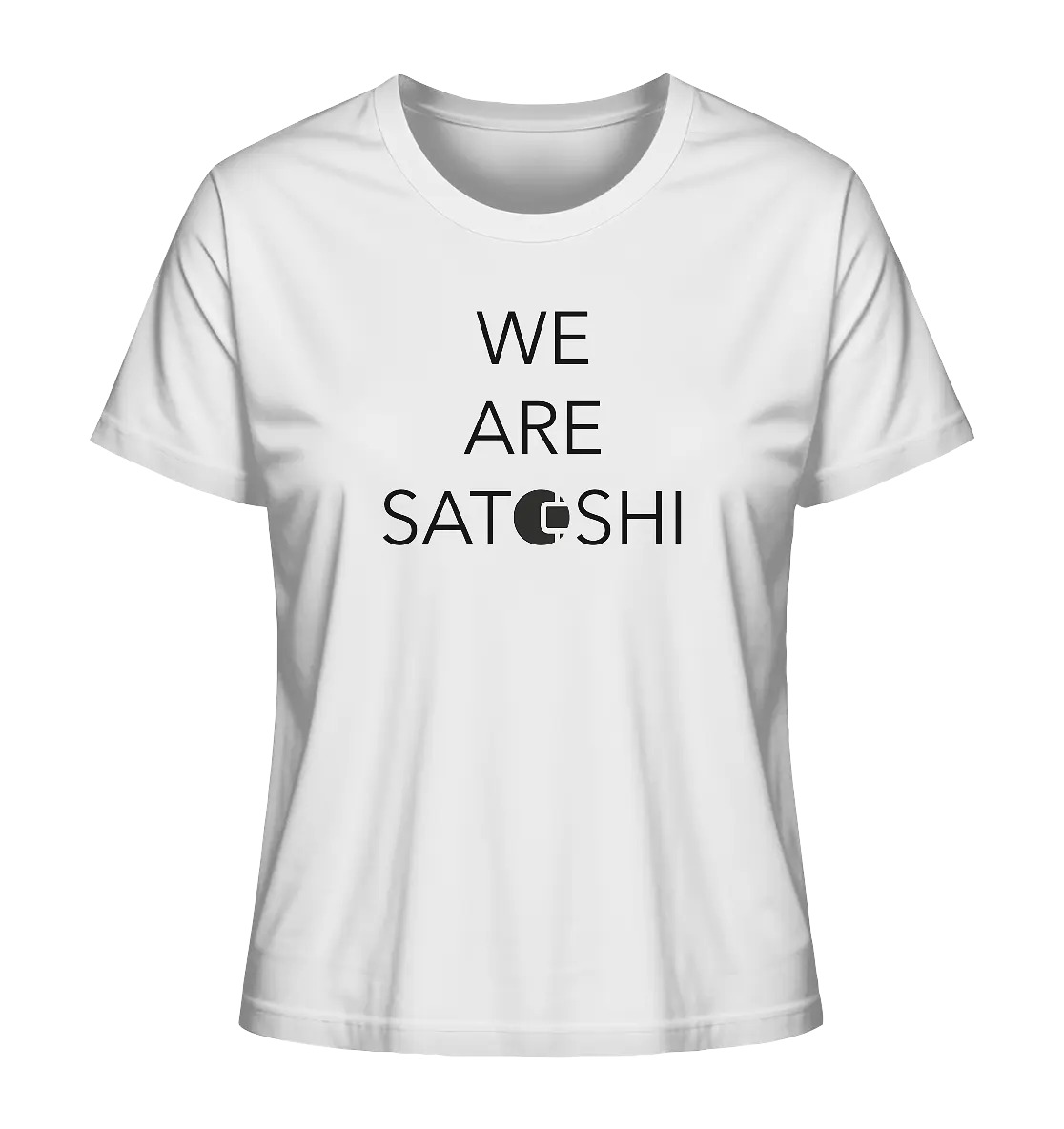 We are Satoshi Design - White Ladies T-Shirt - Stylish Crypto Fashion