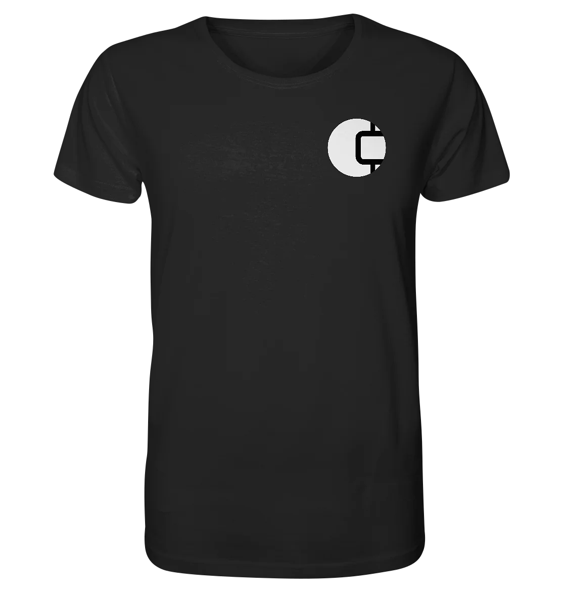 Bright CrypWear Badge Black T-Shirt - Minimalistic Crypto Fashion in Black