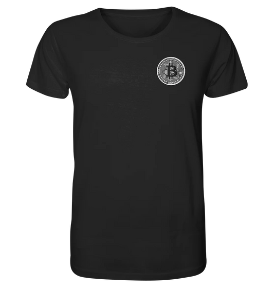 Bright Bitcoin Logo Black T-Shirt - Stylish Crypto Apparel in Black