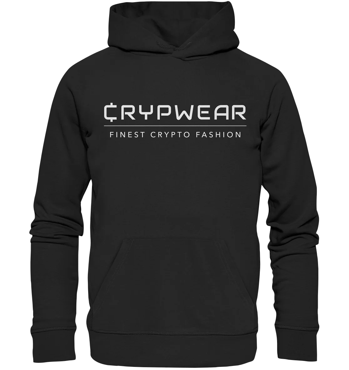 Bright CrypWear Logo Black Hoodie - Fashion-Forward Crypto Apparel in Black