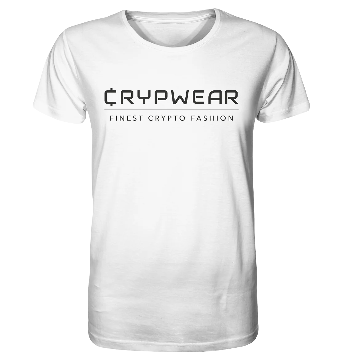 Shaded CrypWear Logo White T-Shirt - Modern Crypto Fashion in White