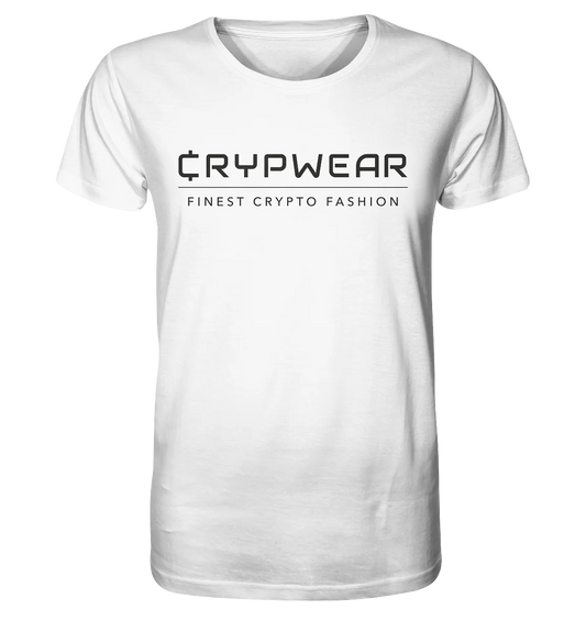 Shaded CrypWear Logo White T-Shirt - Modern Crypto Fashion in White