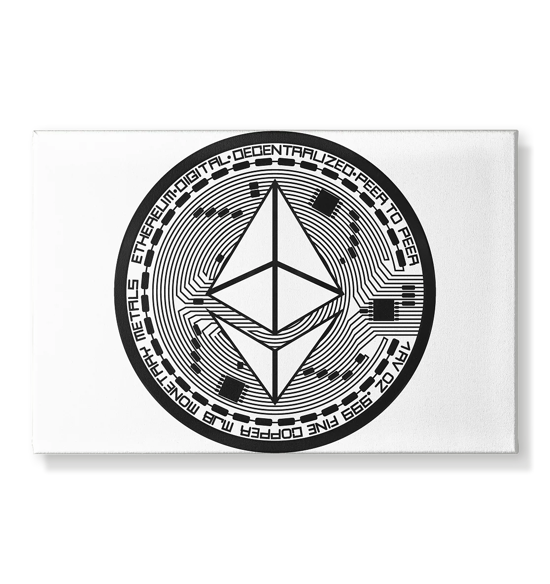 Ethereum Logo Wall Art - Trendy Crypto Decor featuring Ethereum Symbol