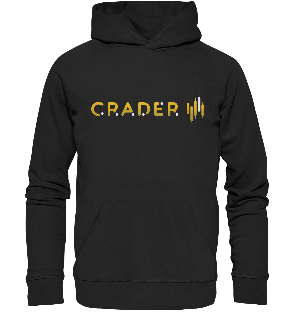 CRADER Black Hoodie - Fashion-Forward Crypto Apparel in Black