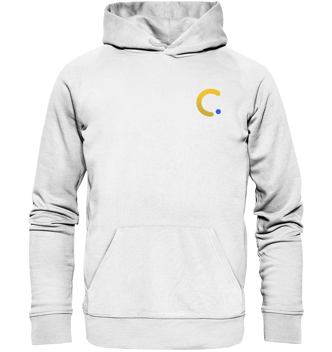 CRADER Logo White Hoodie - Fashion-Forward Crypto Apparel in White