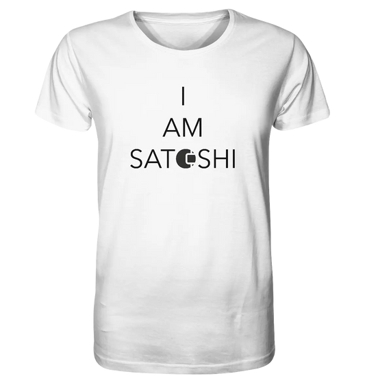 I am Satoshi Design - White T-Shirt - Stylish Crypto Fashion