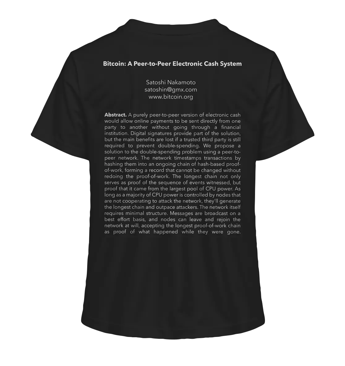 Satoshi-Whitepaper - Black Ladies T-Shirt Back - Stylish Crypto Fashion