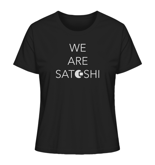 We are Satoshi Design - Black Ladies T-Shirt - Stylish Crypto Fashion