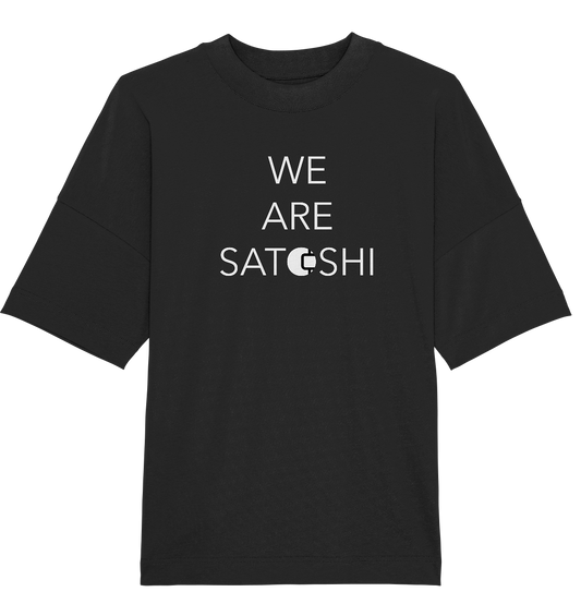 We are Satoshi Design - Black Oversized T-Shirt - Stylish Crypto Fashion