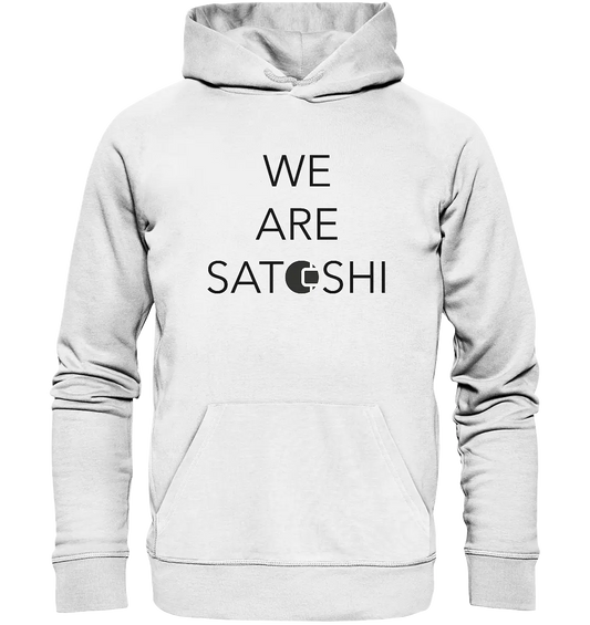 We are Satoshi Design - White Hoodie - Stylish Crypto Fashion