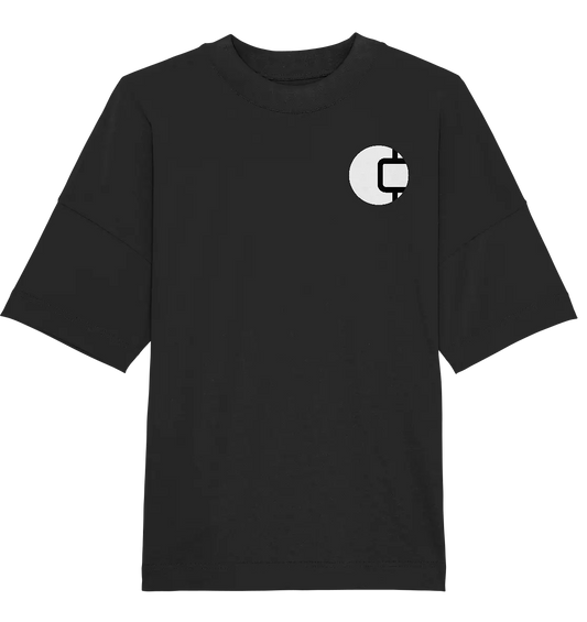 Bright CrypWear Badge Black Oversized T-Shirt - Minimalistic Crypto Fashion in Black