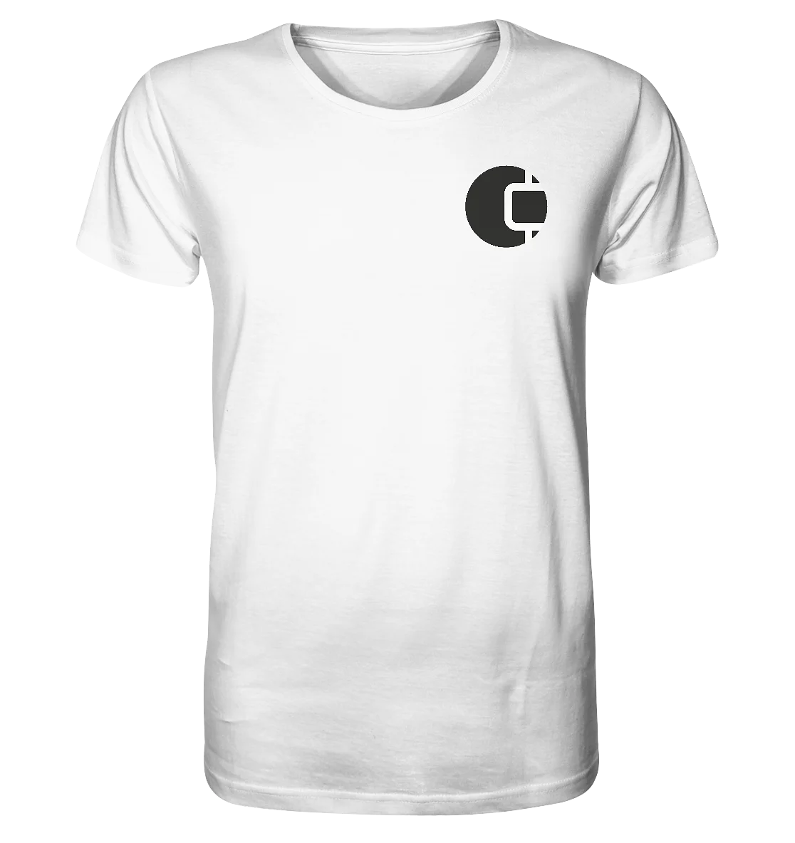 Shaded CrypWear Badge White T-Shirt - Elegant Crypto Fashion in White