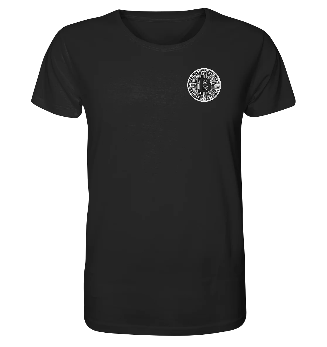 Bright Bitcoin Logo Black T-Shirt - Stylish Crypto Apparel in Black