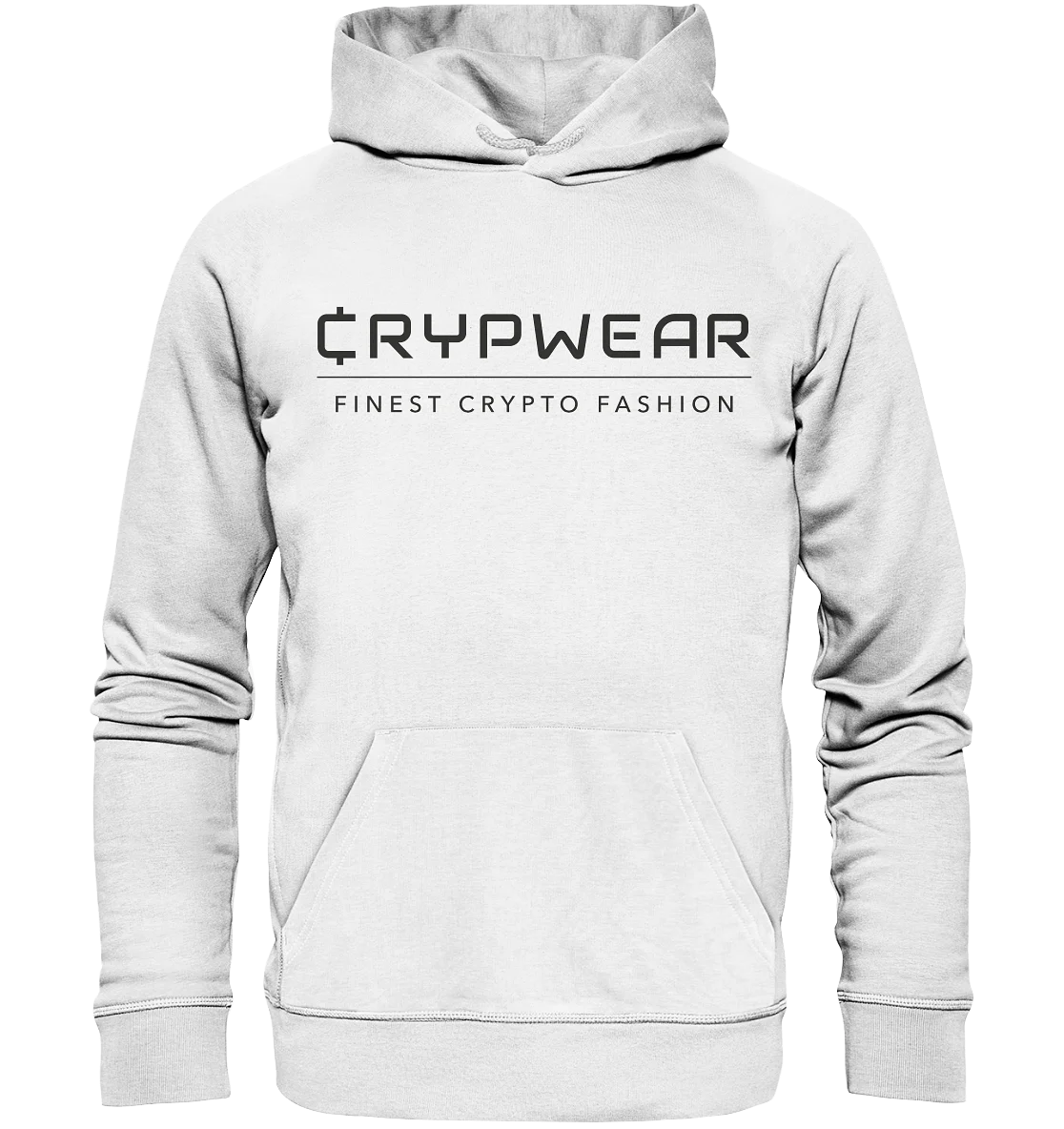 Shaded CrypWear Logo White Hoodie - Contemporary Crypto Clothing in White