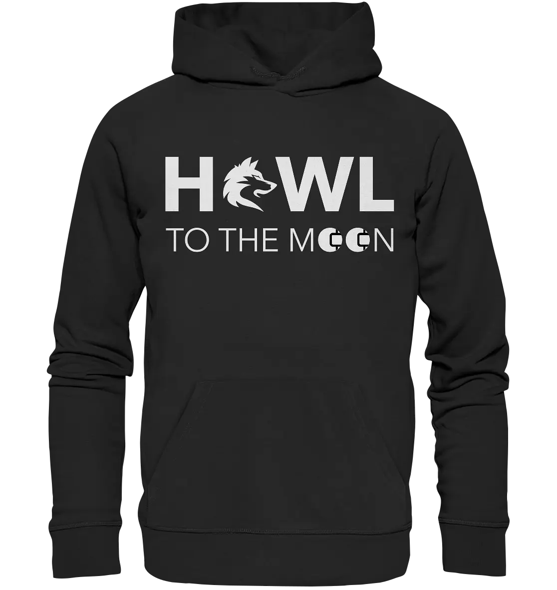 Bright Howl To The Moon Black Hoodie - Fashion-Forward Crypto Apparel in Black