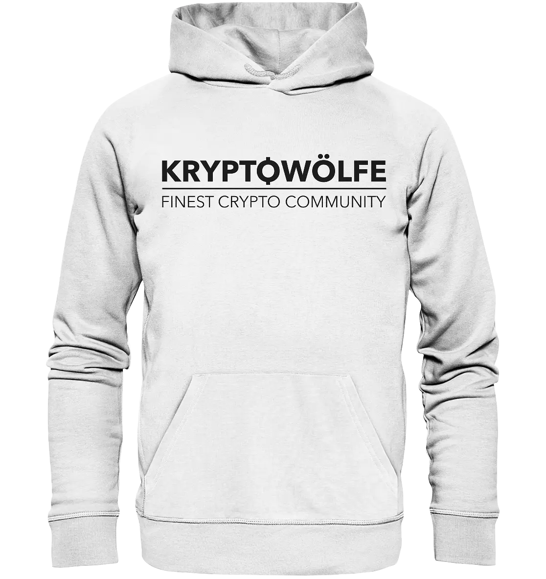 Shaded Kryptowoelfe Logo White Hoodie - Fashion-Forward Crypto Apparel in White