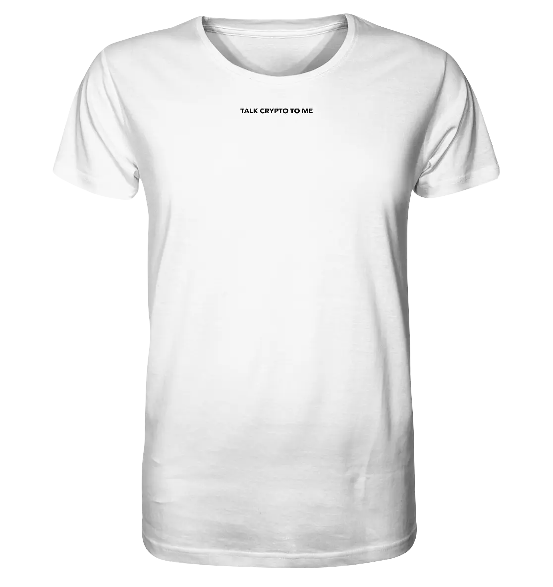 Shaded Talk Crypto to Me White Shirt Front - Fashion-Forward Crypto Apparel in White